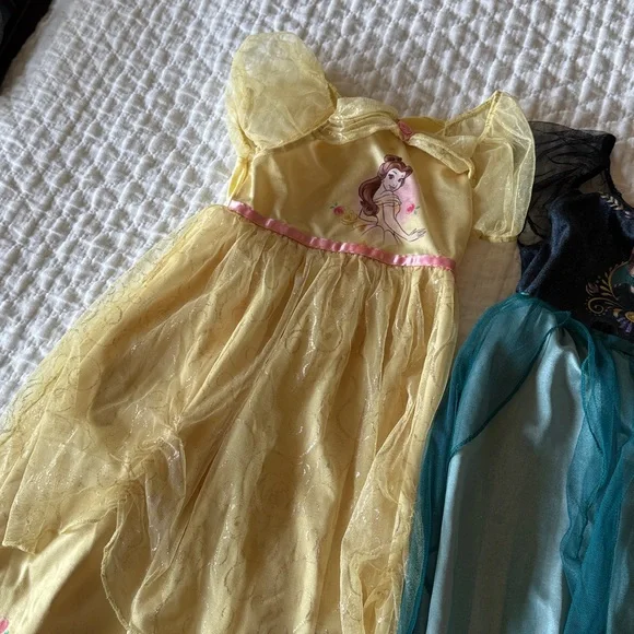 Disney Princess Nightgown Lot - Yellow, Teal, Purple, Yellow-Red - Picture 5 of 5